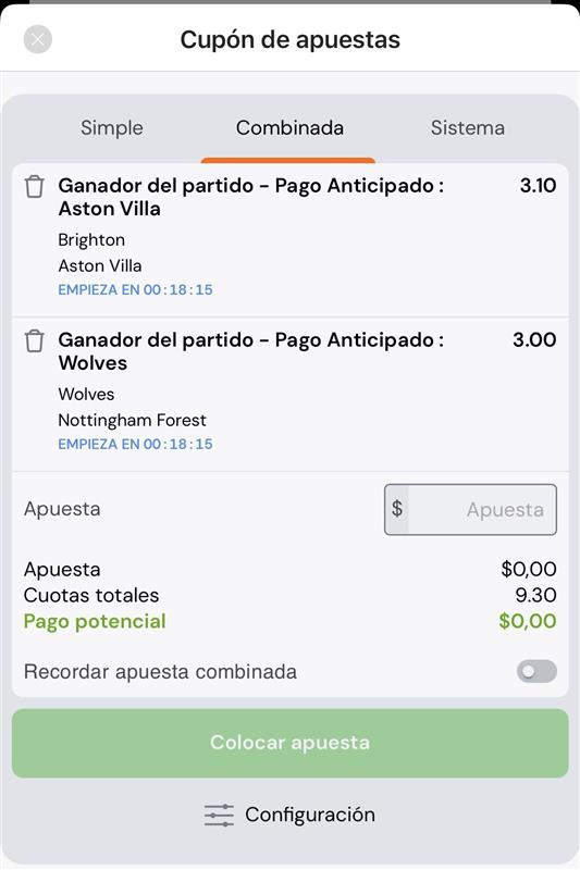 pago anticipado fútbol 